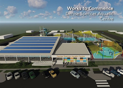 Render of the planned Denise Spencer Aquatic Centre