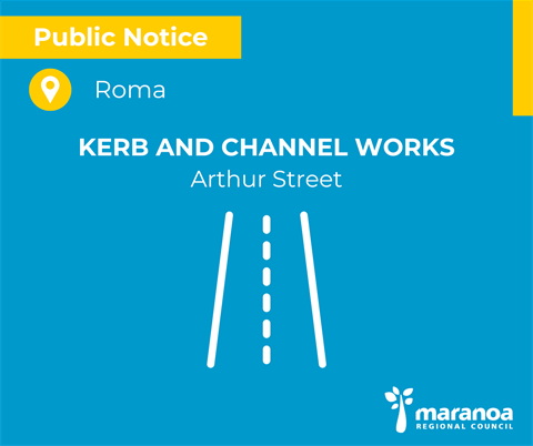 Scheduled kerb and channel works - Roma