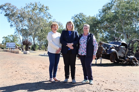Mayor Wendy Taylor, MP Ann Leahy, Cr Meryl Brumpton.JPG