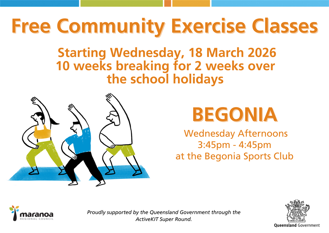 Free Exercise Classes in Begonia