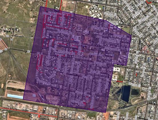 20250317 Scheduled power water tower outage map