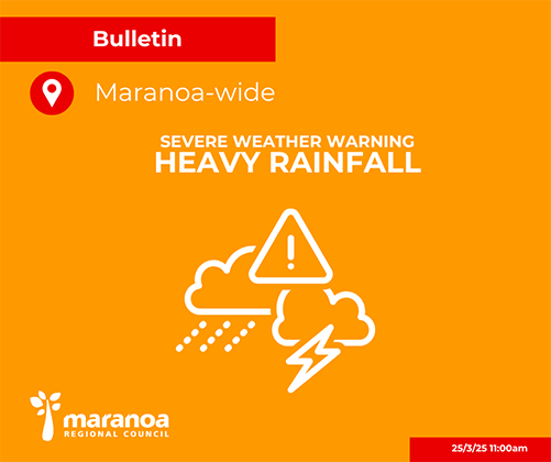 Severe Weather Warning - HEAVY RAINFALL