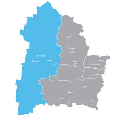 Booringa region overview operating area