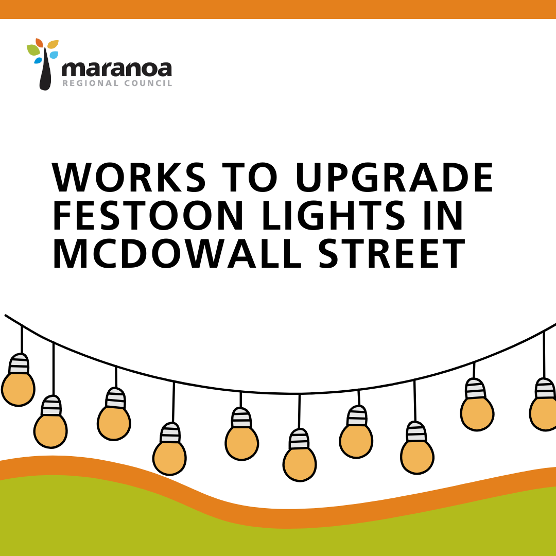 Works to upgrade festoon lights in McDowall Street, Roma