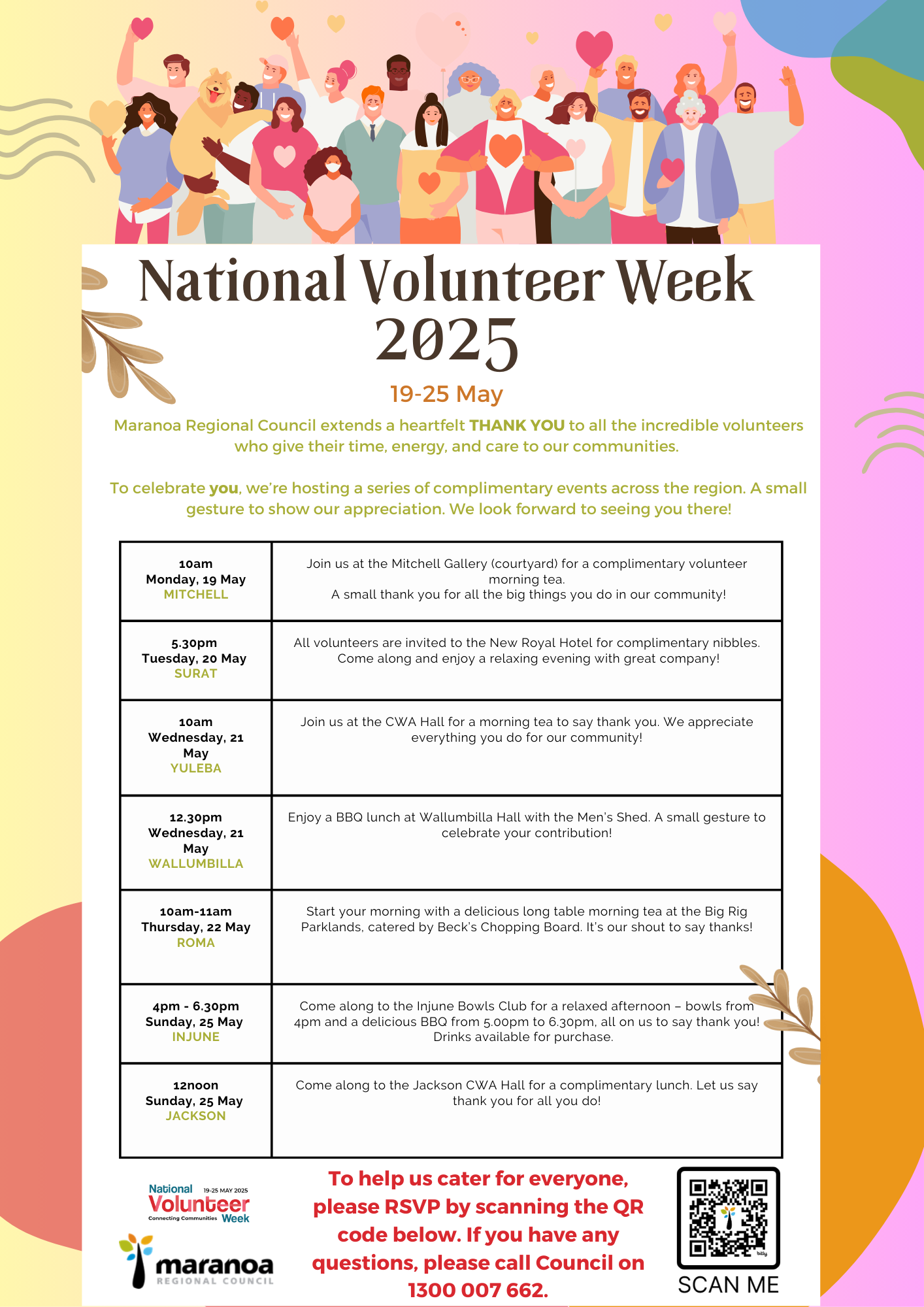 A summary of events for Volunteer Week 2025
