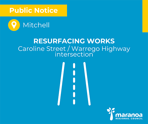 Department of Transport and Main Roads has advised Council of the temporary closure of Caroline Street / Warrego Highway intersection starting at 12:00pm noon today, Wednesday 2 July.