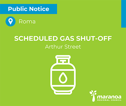 Scheduled gas shut-off: Arthur Street, Roma