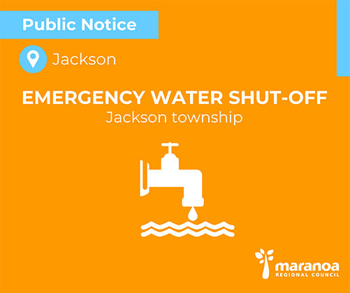 Water has been shut off across the Jackson township for an hour.