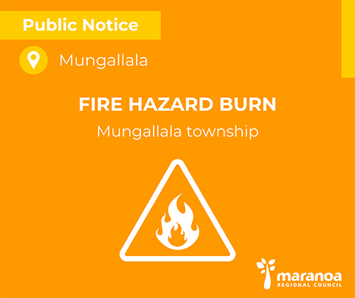 Queensland Fire and Rescue and the Rural Fire Service team will be undertaking a planned burn this Saturday, 21 June 2025 in Mungallala.