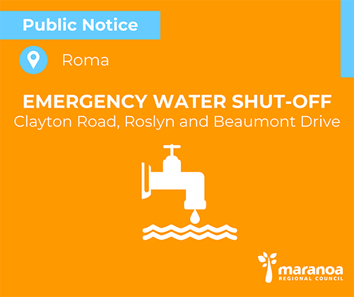 Water has been shut-off on Clayton Road, Roslyn and Beaumont Drive for up to 4 hours.