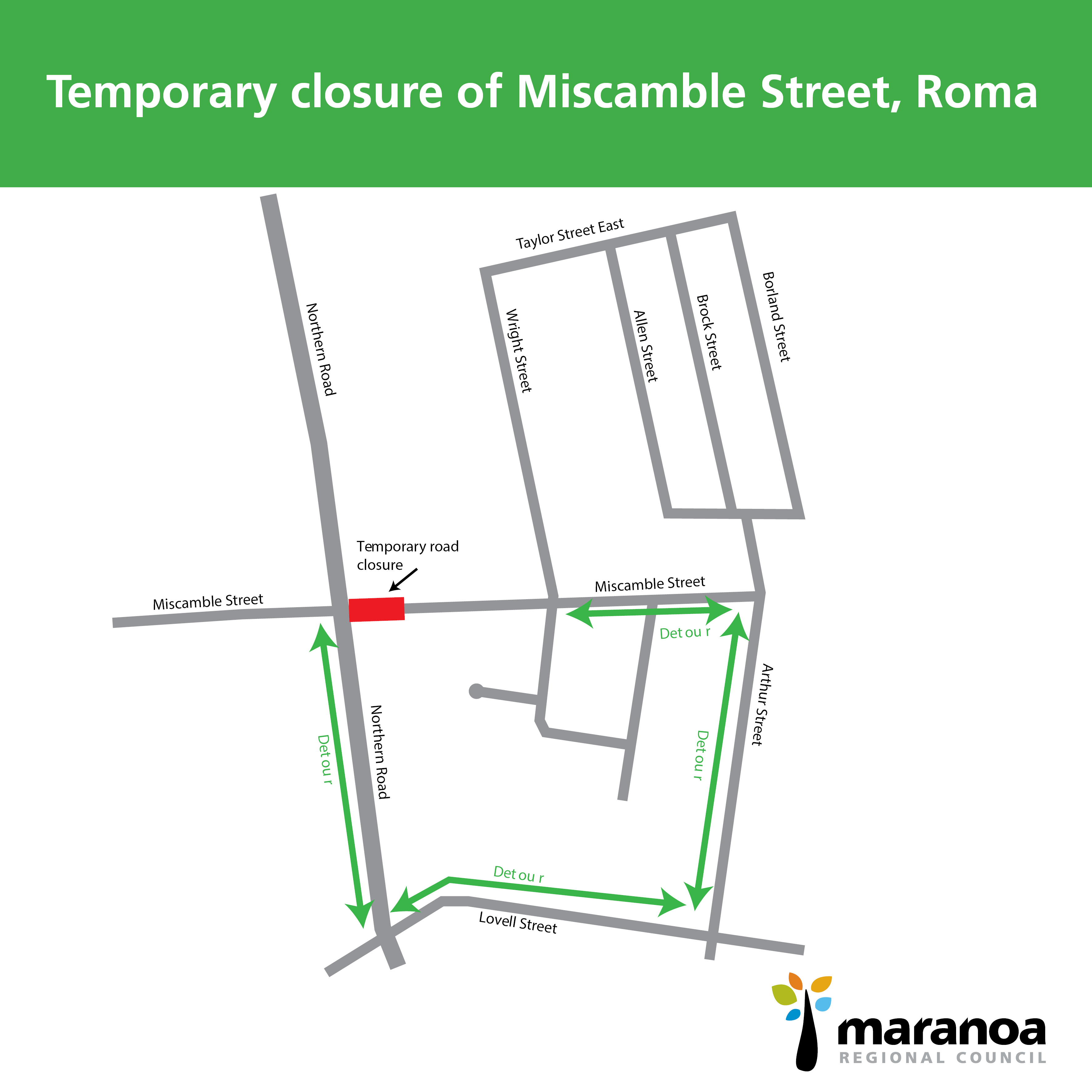 Miscamble street closure map 1