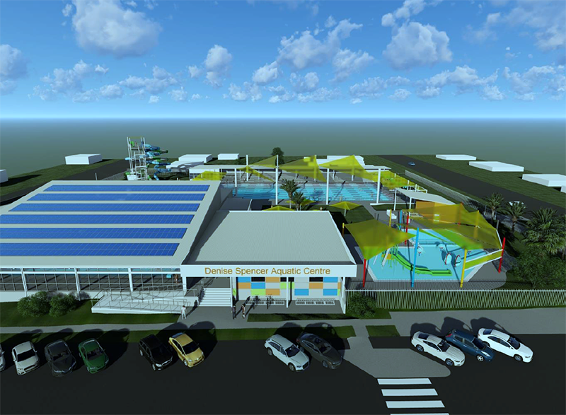 Render of the proposed pool design