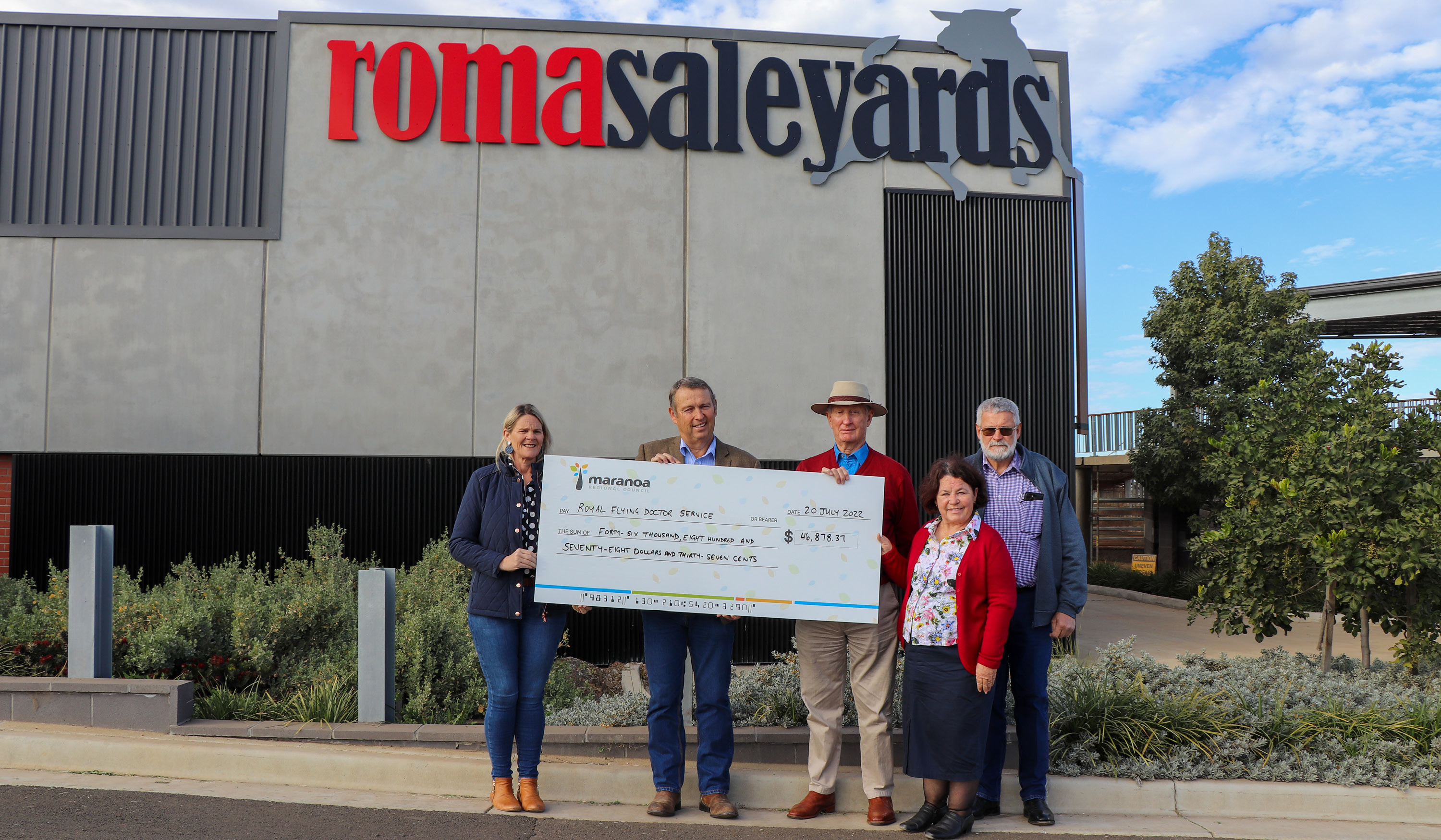 Rfds charity sale cheque hand over 2022