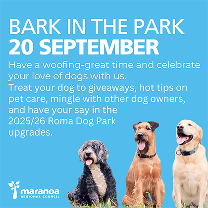 Bark in the Park event coming to Roma