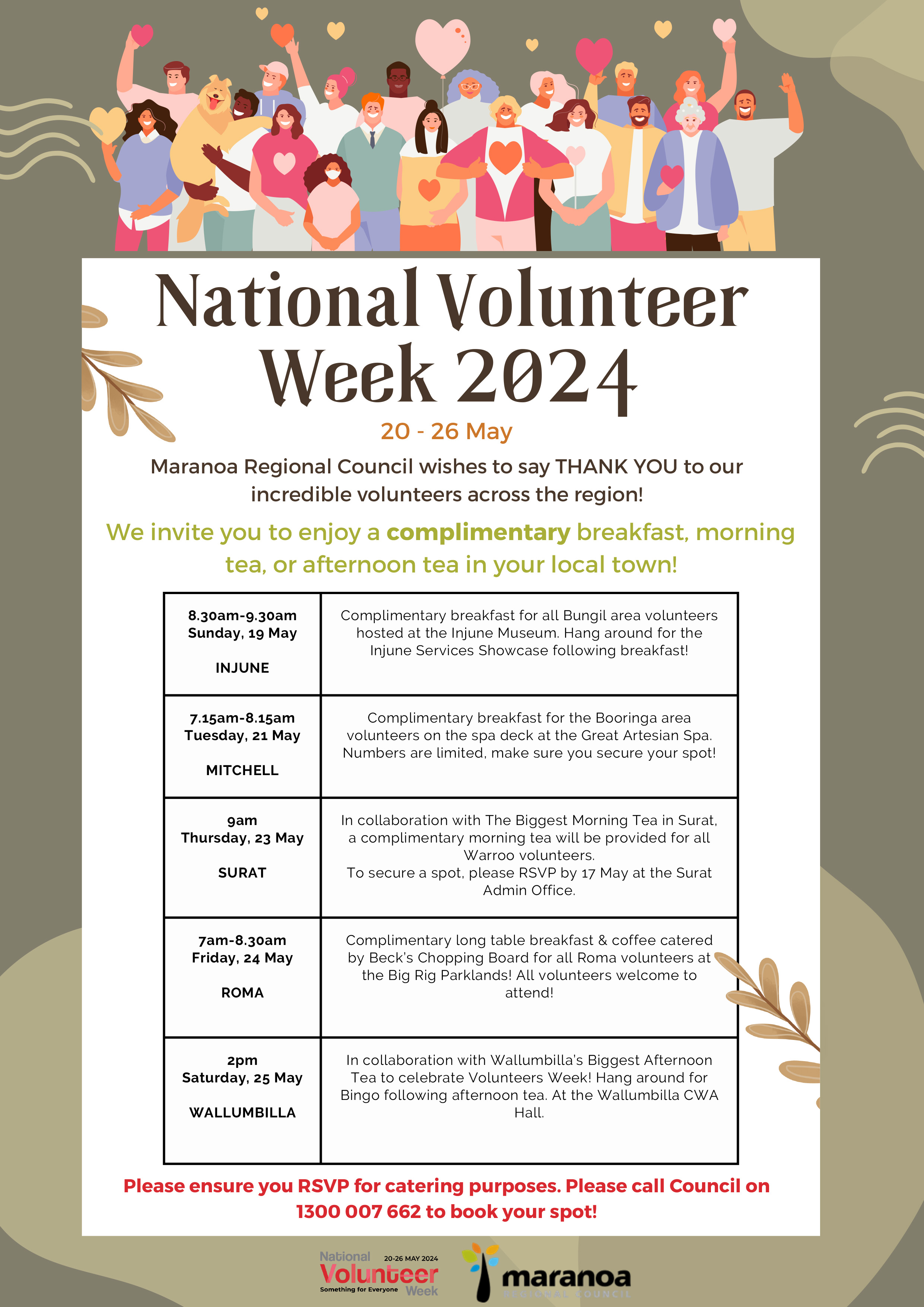 Volunteer Week Schedule