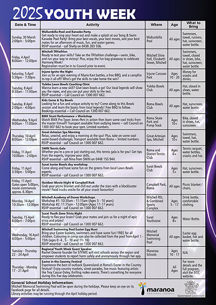 2025 Youth Week events