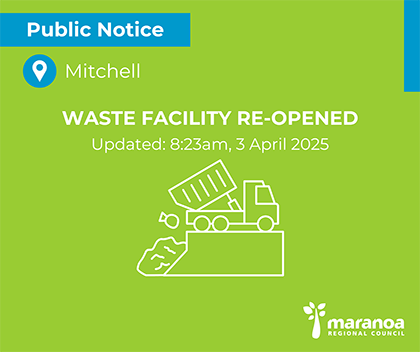 UPDATE: The Mitchell Waste Facility has been re-opened.
