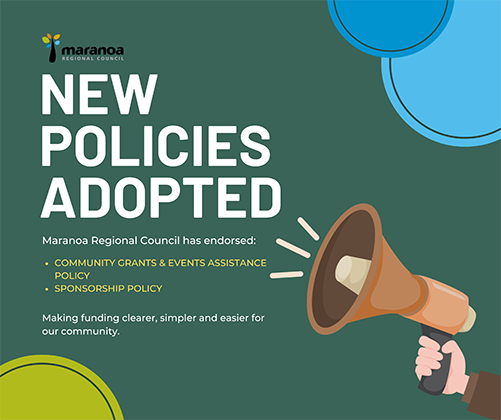 Council has adopted two new policies to make applying for funding and support clearer & easier:
• Community Grants & Events Assistance Policy
• Sponsorship Policy
